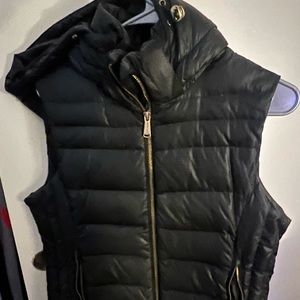 MK black puffer vest